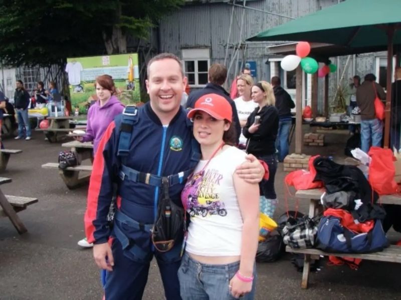 Kayleigh and Simon skydiving - taking the leap